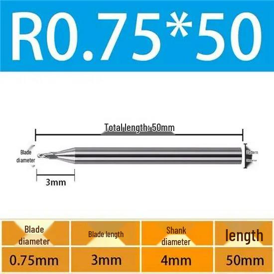65° Metal Ceramic Flat-Bottom End Mill/Ball Nose End Mill/High-Gloss Mirror Face Mill