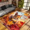 Autumn Squirrel Rug for Cozy Living Spaces - Fall Themed Carpets, Warm Home Decor, Seasonal Interior Design Ideas