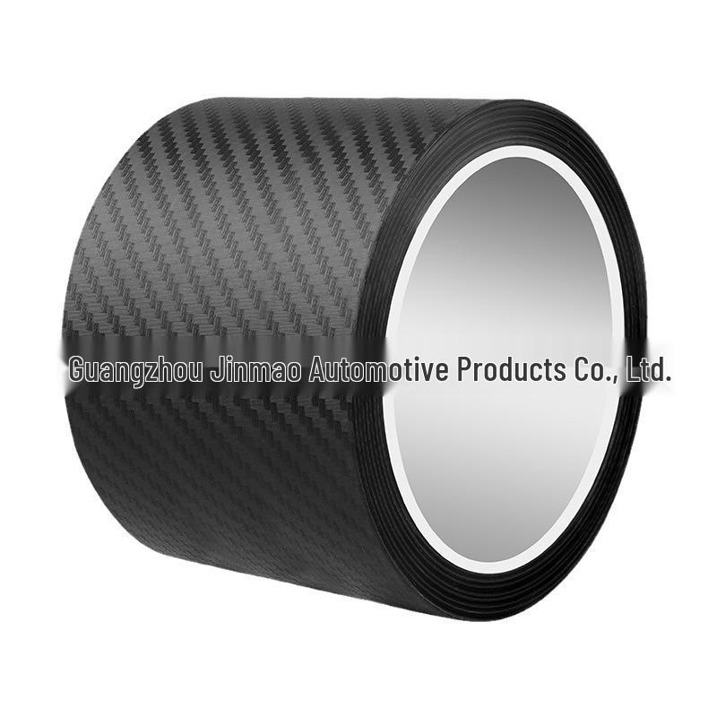 5D Carbon Fiber Textured Car Door Edge Protector - Universal Anti-scratch & Anti-stepping Strip