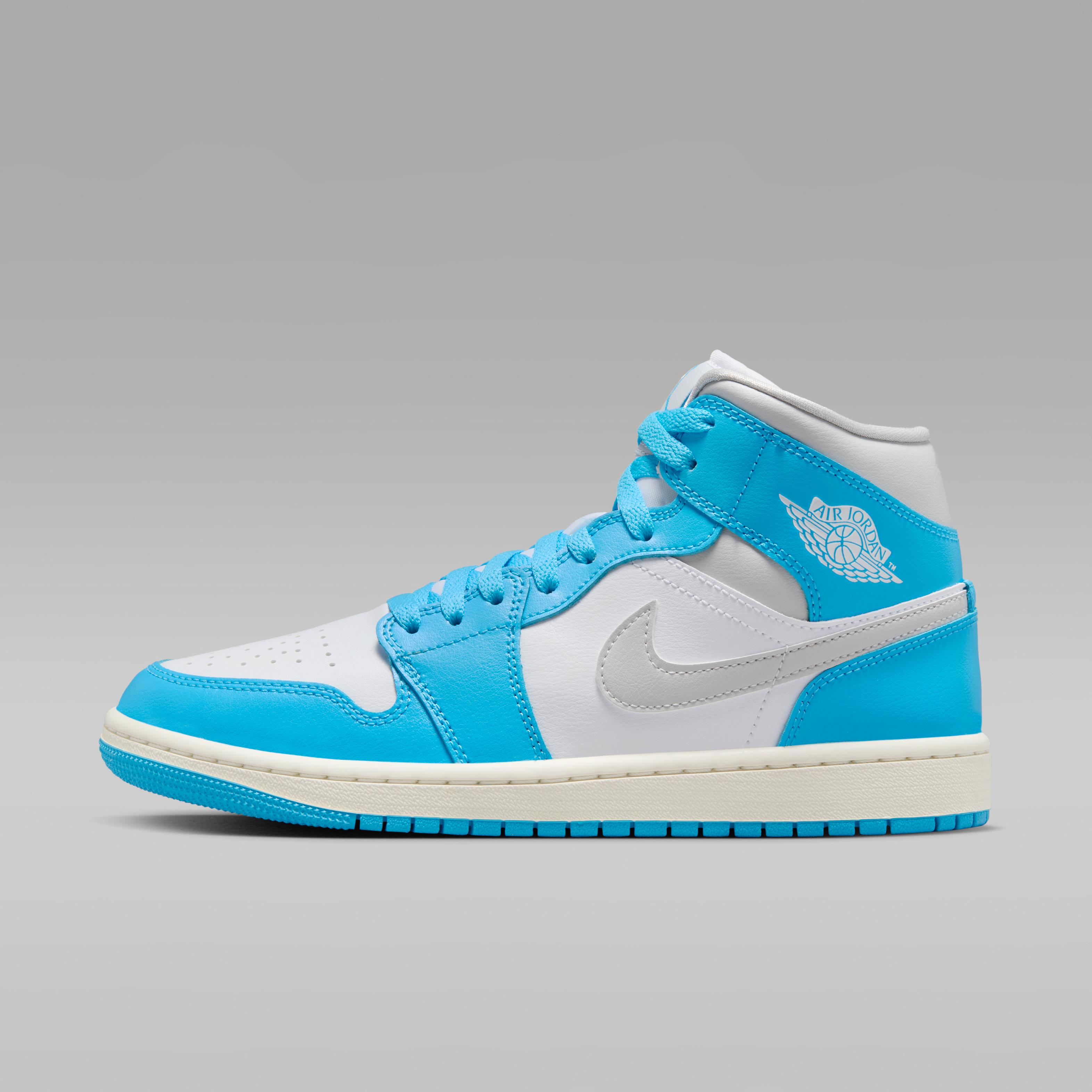

Jordan 1 Mid Dark Powder Blue White Sail Neutral Grey (Women s) 36.5