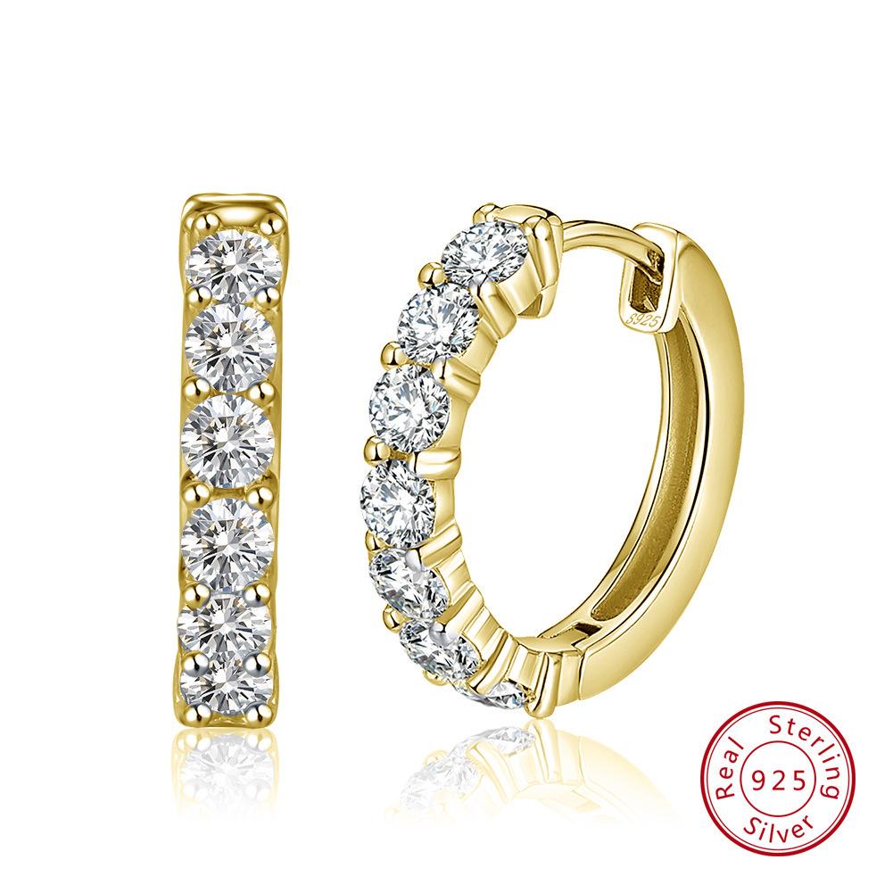 

Ювелирные изделия Серьги из стерлингового серебра S925 Женские маленькие ароматные серьги с цирконом