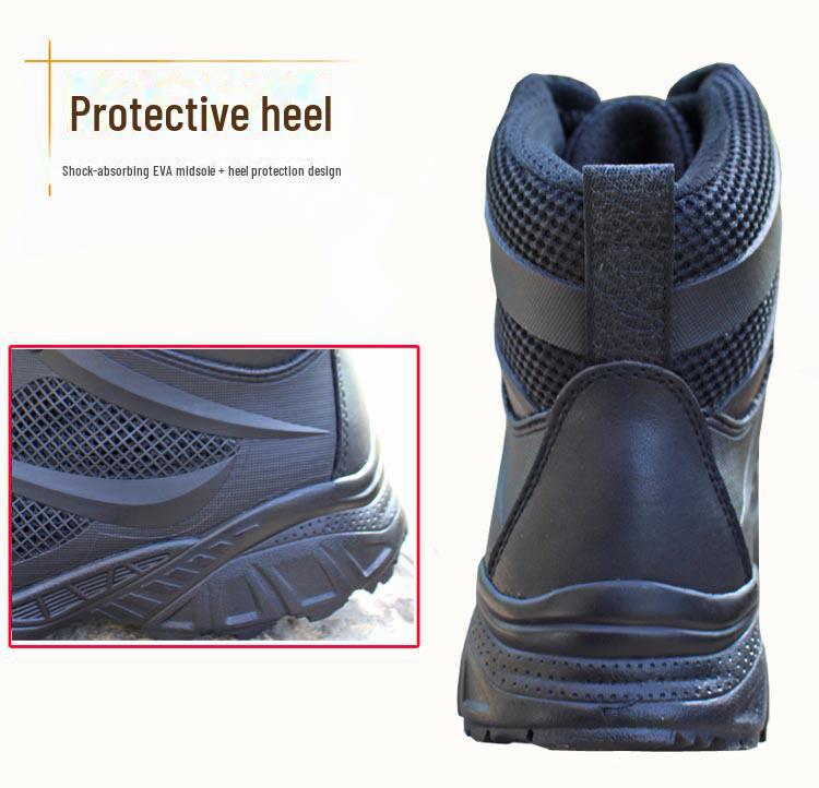 Men's Ultra-Light Tactical Mesh Boots - Breathable, Shock-Absorbing Summer Training and Security Footwear