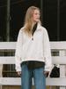 LCVE Boucle Half Zip-Up_Ivory