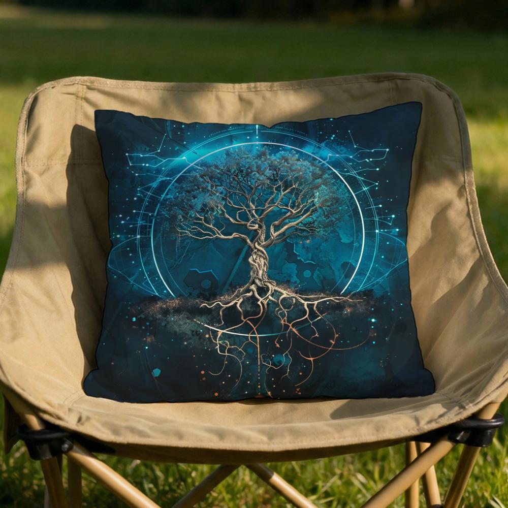 Tree of Life Cushion Cover Soft Reversible  Durable Pillow Cover  MultiScene Use for Home  Car Daily Comfort