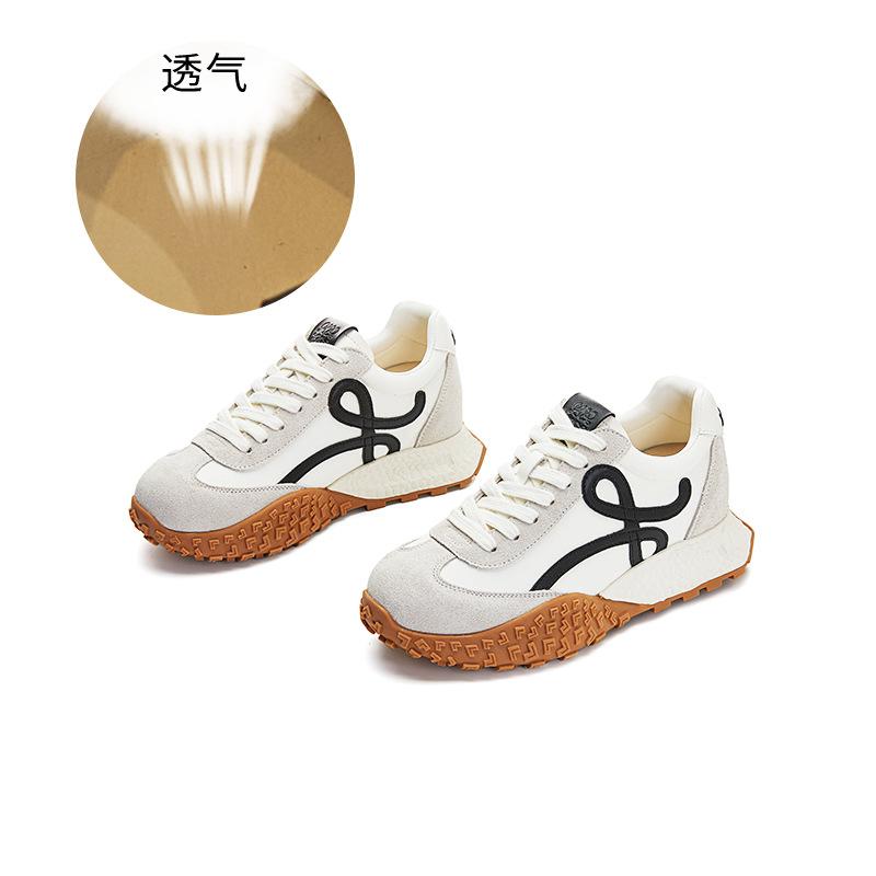 

Внутреннее увеличение высоты 3 см кожаные туфли Форрест Гамп 2025 весна новая толстая подошва увеличение высоты ретро спортивная обувь повседневная обувь для папы 35