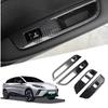 WAK1  LHD/RHD Car Window Control Lift Panel Cover Sticker Carbon Fiber 4pcs for MG4 MG 4 EV Mulan 2023- 2024 Acc.