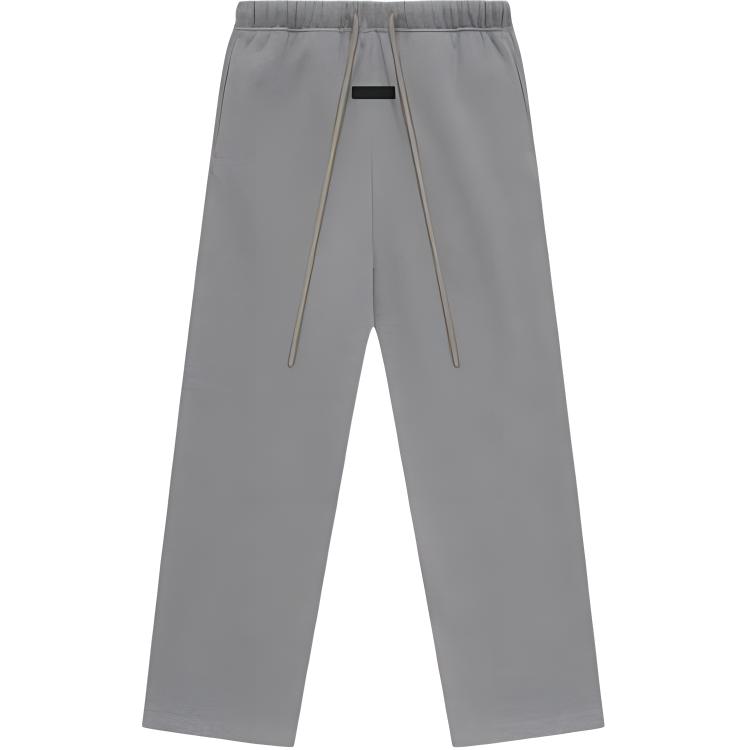 Fear of God Essentials Relaxed Pants Dark Heather Oatmeal Men Bottoms Grey 130SP244323F