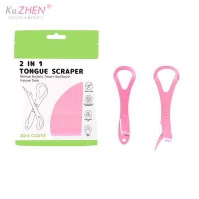 Tongue Scraper Toothpick 2-in-1 Adult Disposable Tongue Cleaning Tool Plastic Mouth Scraper Travel Convenient Oral Hygiene Care