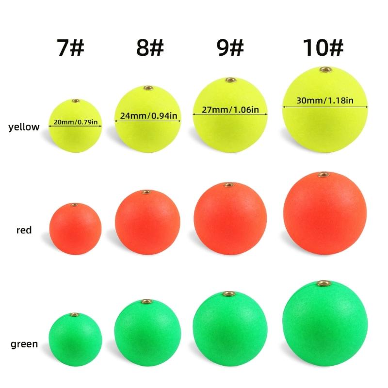 60Pcs/set Round Shape Fishing Bobbers, Large Mixed Color Plastic Float Fly Fishing Float Outdoor Fishing Bobber Tackle