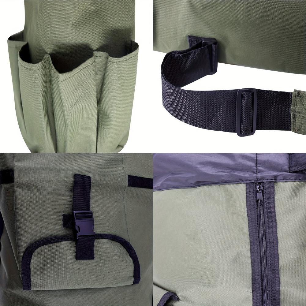 Green fishing rod bag, durable folding fishing gear handbag, multi-functional large-capacity high-quality fishing rod box.