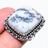 Dendrite Opal Gemstone 925 Silver Jewelry Ring Size 9