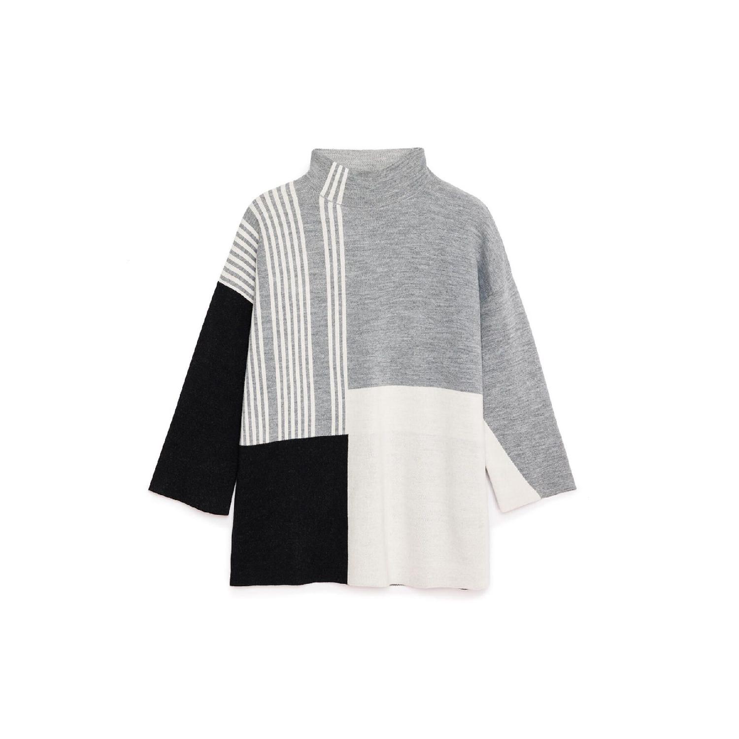 

Трикотажная туника с высоким воротником S чёрный