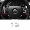 Matte Silver Steering Wheel 2013- For BMW 3 4 Series GT Button Sticker Trim