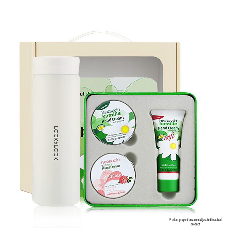 LocknLock 280ml Insulated Bottle Gift Set with Chamomile Kit