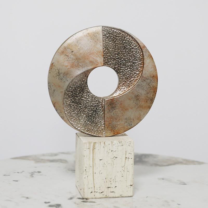 Modern Geometric Resin Sculpture Decor Living Room Bedroom Hotel Villa Minimalist Luxury Home Accent