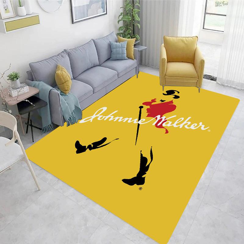 Whiskey J-Johnnie Walker Logo Carpet Floor Mat - Sofa Wine Cabinet Bathroom Decoration Area Rug Gift