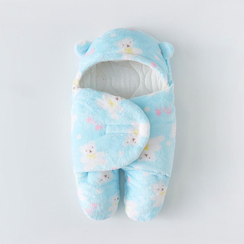 Anti-Startle Cotton Swaddle Blanket for Newborns - All-Season Baby Sleeping Bag