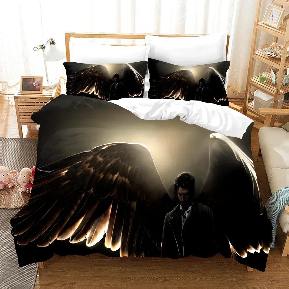Comforter 3D Print Popular Tv Show Supernatural Bedding Set Comforter Home Textile Decor Queen King Single Size