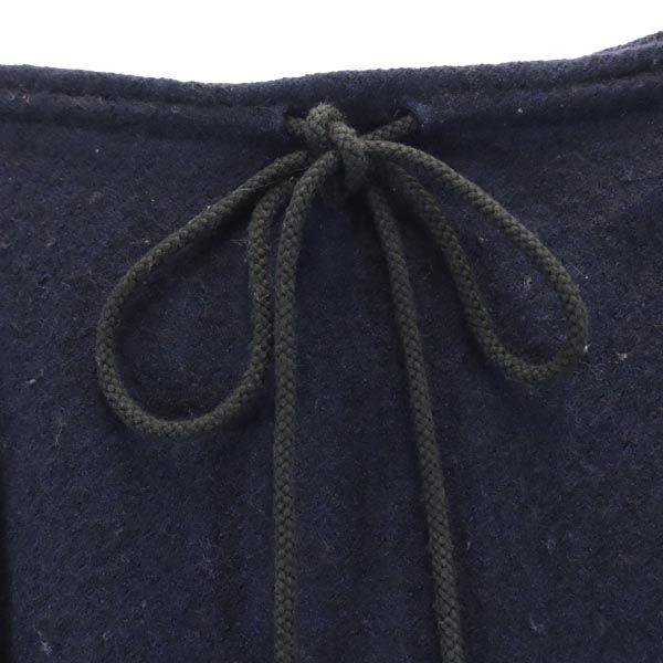Yohji Yamamoto made in Japan wool Long skirt 2 Navy system Back zip Women Used