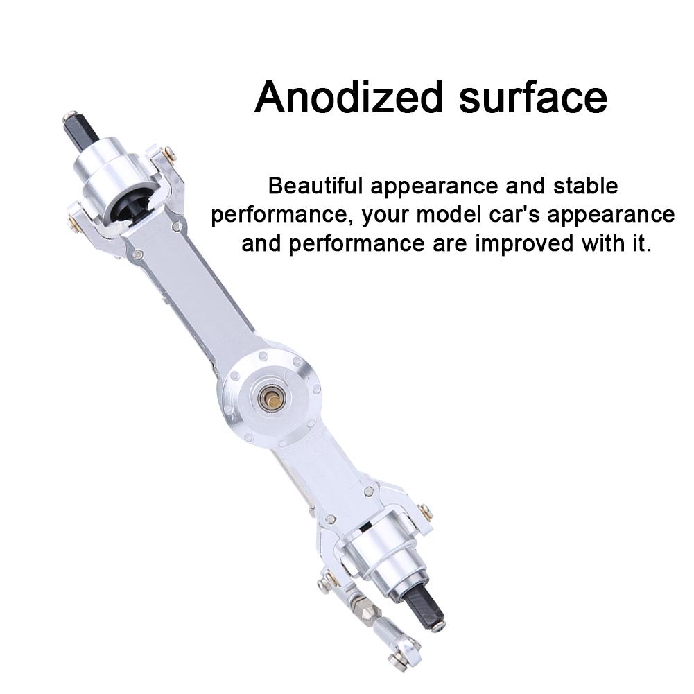 Aluminum Alloy Front Gearbox Assembly Fit for MN D90 MN 91 FJ 45 Upgrade Accessories(Silver MN 007S )