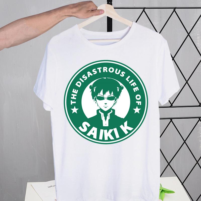 Saiki K Kusuo No Psi Nan Street Style Casual Short Sleeve  Unisex T Shirt O-neck Tshirt Male The Disastrous Life Of Saiki T-shirt Shirt