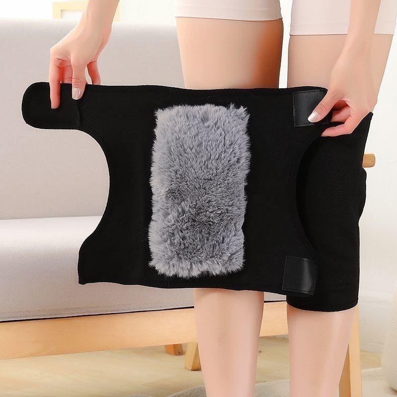 

Наколенники с подкладкой из искусственного кроличьего меха, на липучке, утолщенные, унисекс, ветрозащитные, для велоспорта, для пожилых, для защиты суставов от холода XL