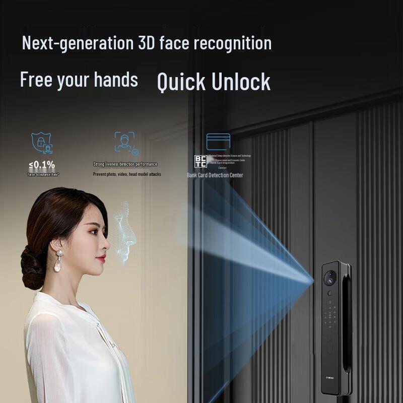 Bosch FU7 Smart Door Lock with 3D Face Recognition & Visual Peephole
