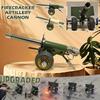 Canon d'Artillerie Pétard, Modèle Lanceur de Pétards Mini Canon en Acier Inoxydable 304, Modèle Militaire Artillerie Lourde Fait Main Collection Cadeaux