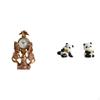 Horse Panda Clock Desktop Figurine Decoration Crafts Collection Statue Animal Table Bookends Cute
