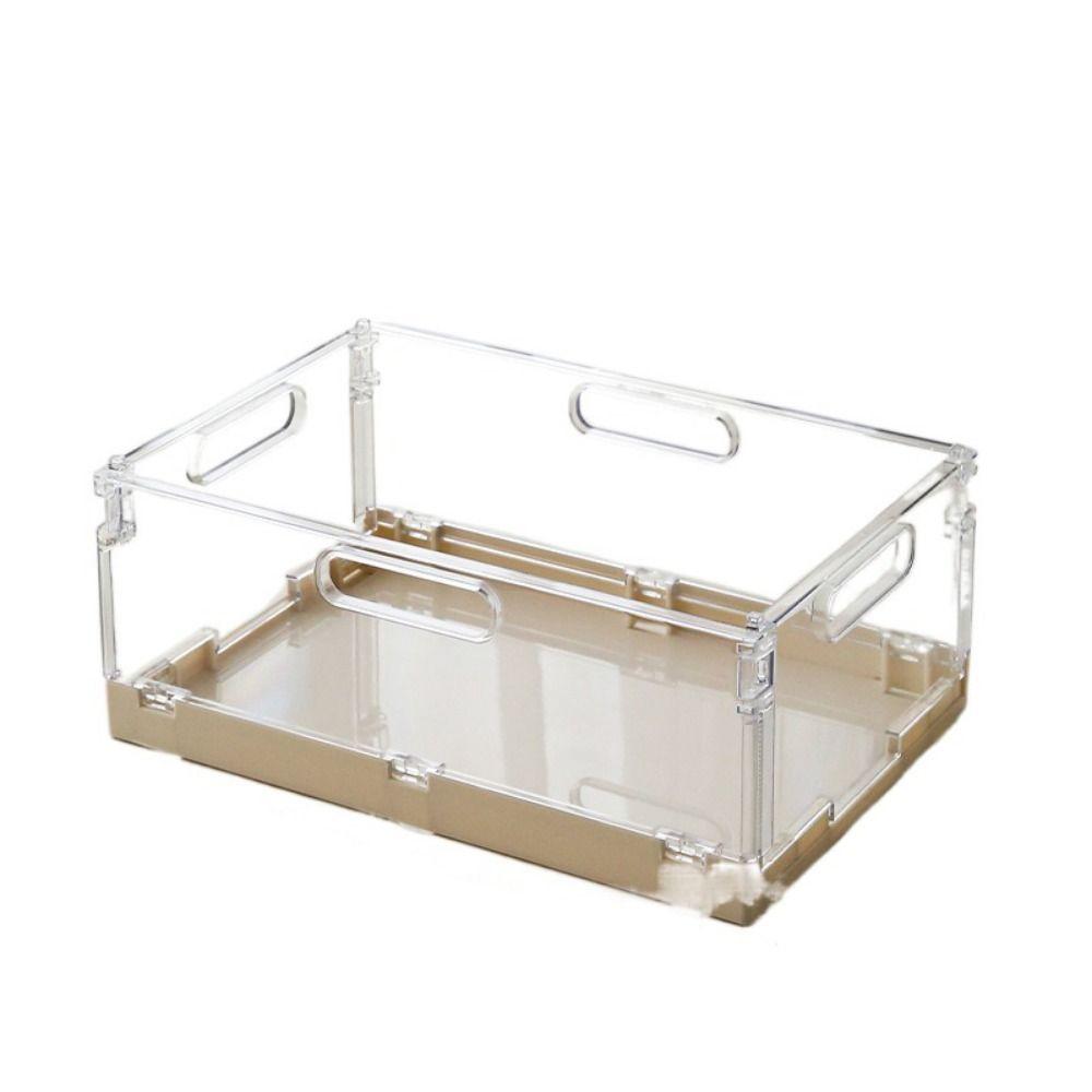 

Креативные мини-пластиковые корзины Складной пластиковый складной ящик для хранения Портативные ручки Складная корзина для хранения Ванная XL хаки