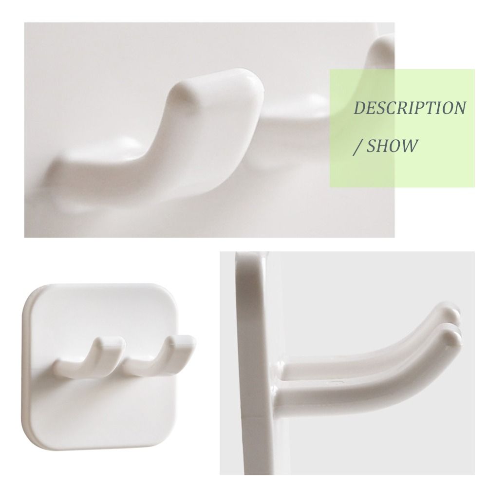 Punch-free Power Plug Socket Double Hook Power Cord Storage Rack Hanger Holder  Kitchen