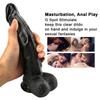 Black Huge Realistic Dildo Skin Feeling Phallus Soft Big Vibrator Penis with Suction Cup Sex Toy for Woman Strapon Female