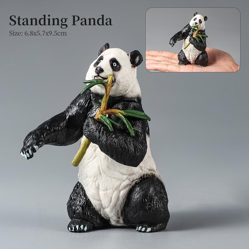 Montessori Wild Animals Model Toy Set - Lion Elephant Antelope Action Figures Miniature Zoo Figurines Educational Kids Gift