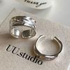Punk Adjustable Open Ring for Women Men Geometric Irregular Personality Temperament Rock Metal Y2K Accessories Jewelry Gifts