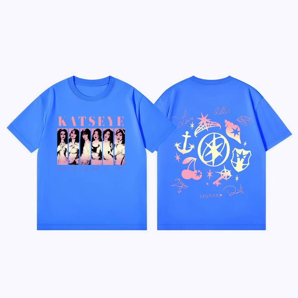 Kpop Katseye World Tour 2026 Tshirt Men Women Clothing Fashion Y2k Oversized Tshirts Summer Casual Cotton Short Sleeve T Shirt