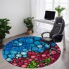 1pc Abstract Circles Office Round Area Rug, Indoor Mat Suitable ForOffice, Under Office Chairs Bedroom Living Room Home Decor, Room Deco T191