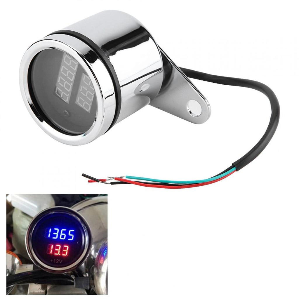 Yctze Tachometer Electronic Tachometer Tachometer Gauge Motorcycle Tachometer LED Tachometer Motorcycle Odometer Motorcycle Speedometer
