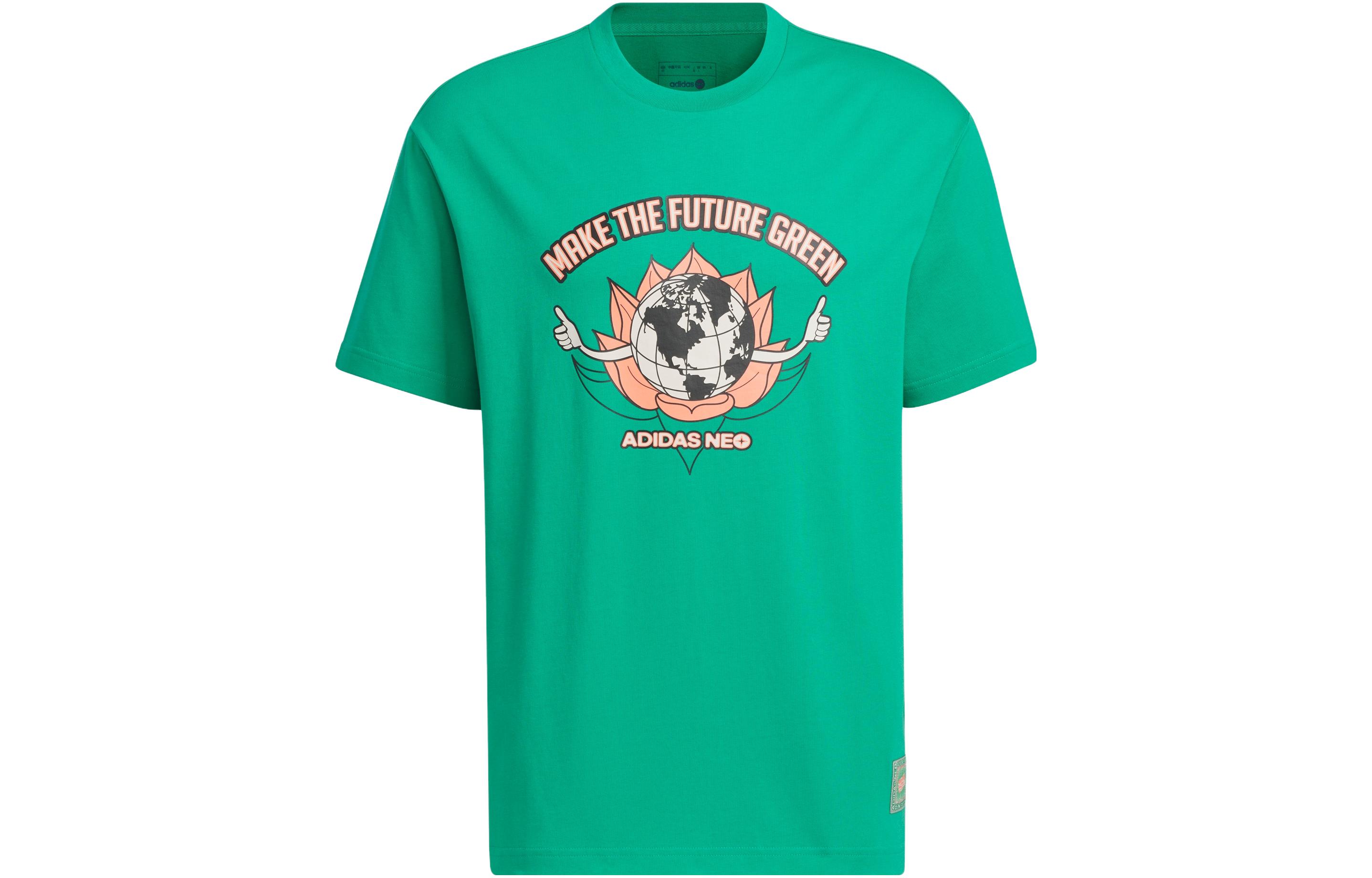 Adidas Neo T Shirt Unisex Lawn Green IA6849 L