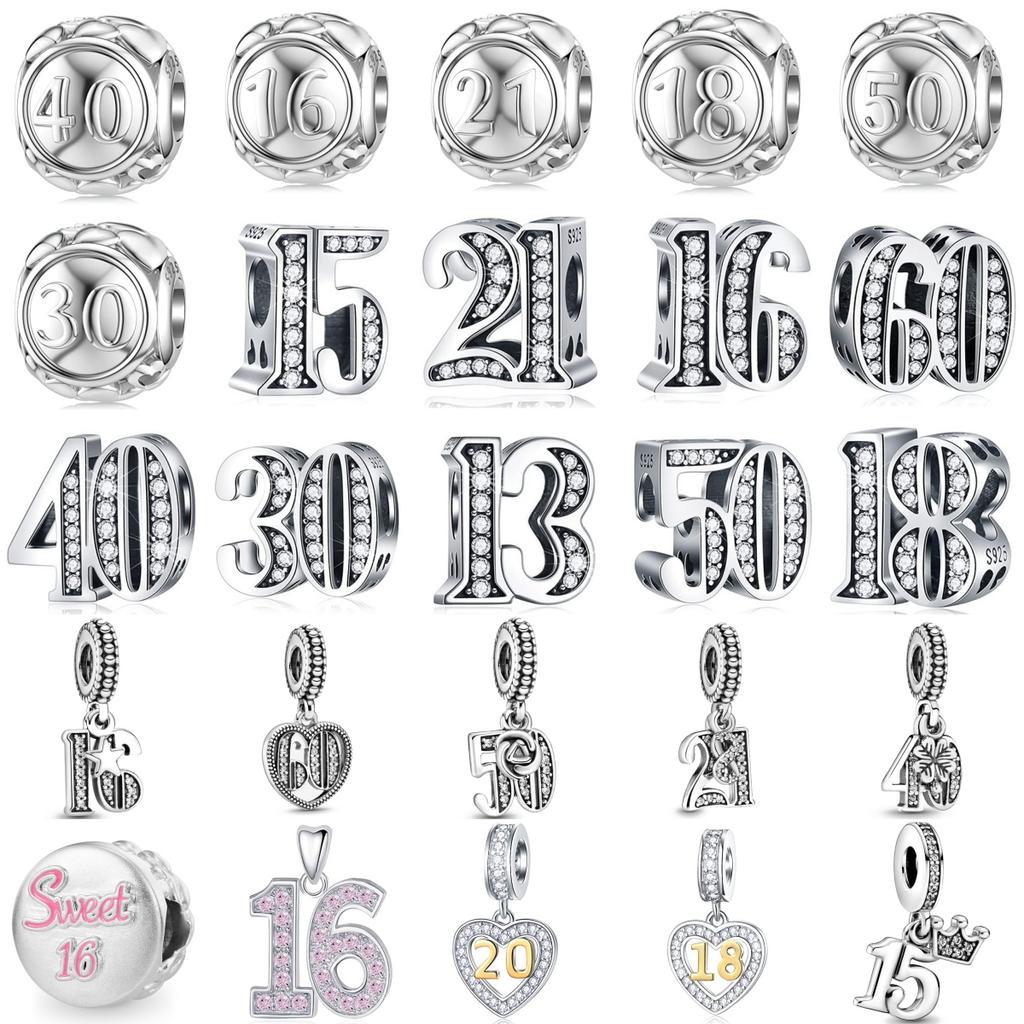 Sell Copper Plating Primitive Figure Series 40 18 Charm Birthday Gift Series Bead Fit Original Bracelet Women Jewelry Gift