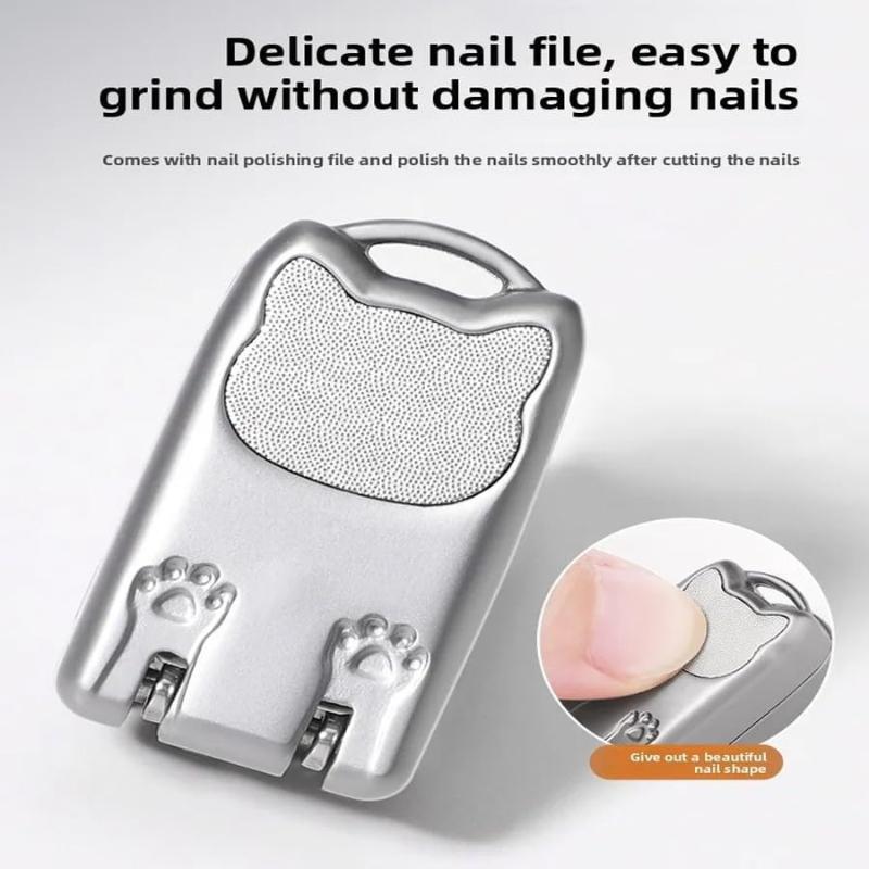 Nail Clippers Keychain Stainless Steel Mini Nail Trimmer Travel Fingernail Toenail Cutter with Key Ring Portable Grooming Tool