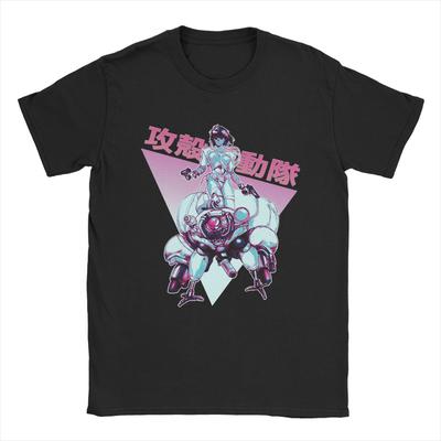 Fashion Motoko Kusanagi Ghost In The Shell T-Shirts Men Pure Cotton T Shirts Anime Short Sleeve Tees Printing Clothes
