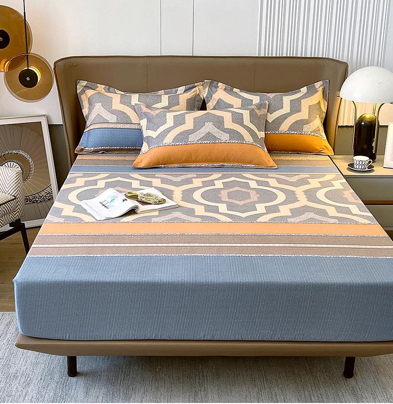 Thick Pure Cotton Flannel Fitted Bed Sheet: Non-Slip, All-Inclusive Mattress Protector