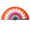 62KD Folding Hand Fans Rainbows Fan Dance Decoration Hand Fans Summer Fan Perfect Props for Summer Music Festivals & Parties