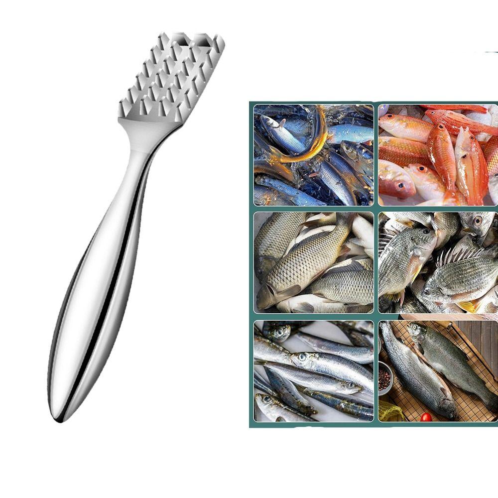 

1 шт. сверхмощные инструменты для морепродуктов, серебряный резак для рыбы, простой в использовании инструмент для очистки рыбы, кухонный инструмент