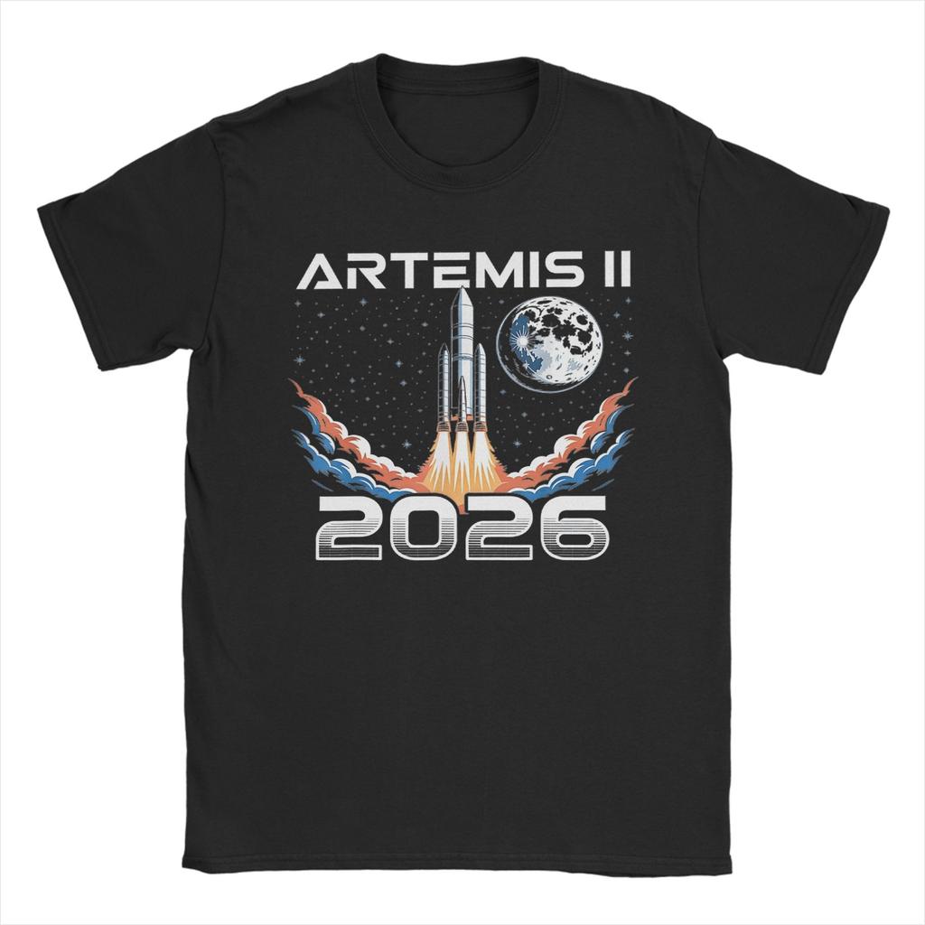 Printed Artemis II Mission To The Moon 2026 Artemis 2 T Shirt For Unisex Cotton Tshirts Short Sleeve Clothes