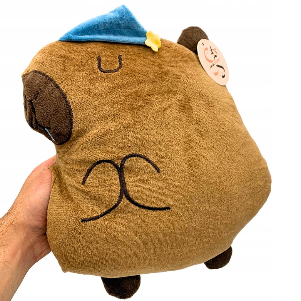 Capybara Sleeping Plush Pillow Cuddly Squish Large Toy