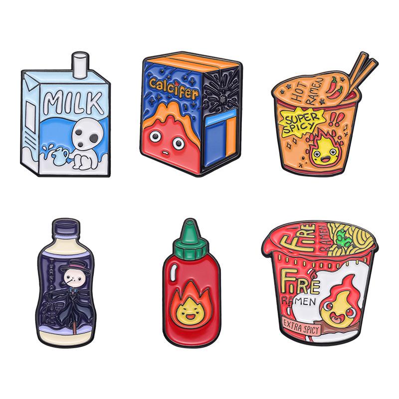 Charming Milk And Chili Sauce Brooch Ideal For Fashionforward Individuals