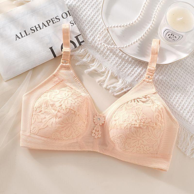 

Ультратонкий безгубчатый высококачественный кружевной бюстгальтер из чистого хлопка без стального кольца женский антипровисающий бюстгальтер больших размеров 44/100C