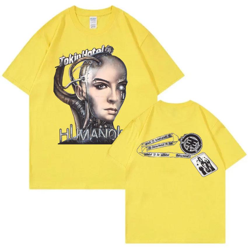German Rock Band Tokio Hotel Humanoid Music Graphic T-shirt Men Hip Hop Punk Gothic T Shirts Men's Oversized Short Sleeve Tees