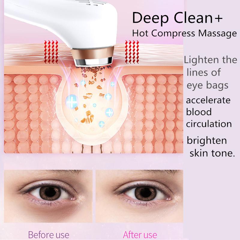 Heizbare Eiskompresse für die Augenschönheit, Haushalts-Augenmassagegerät mit Ionenvibration zur Entfernung von Ödemen und Tränensäcken, Augenschönheitsgerät